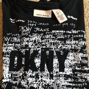 DKNY Black T-shirt, size men's large